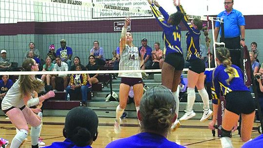 Flatonia Lady Bulldogs holds off Weimar Lady Wildcats in five set thriller