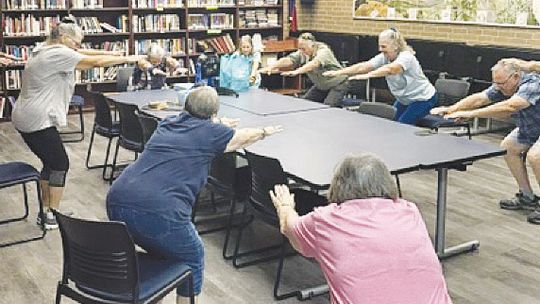 Flex, stretch and balance at Nesbitt Memorial Library