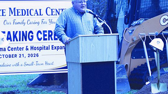 Gold and chrome shovels represent past and future as Rice Medical Center turns dirt for major expansion
