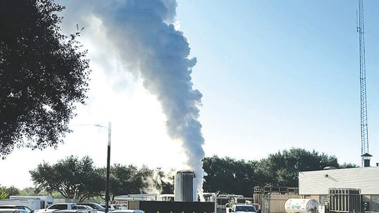 Large plume of smoke at Rice Medical Center