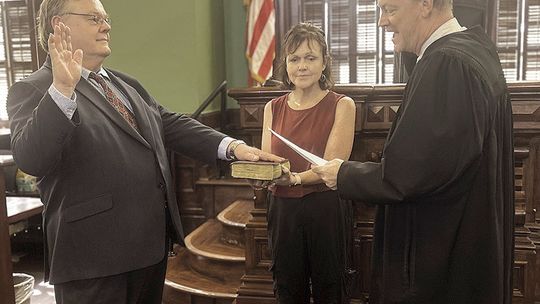 Peters sworn in as district judge of the 492nd Judicial District Court