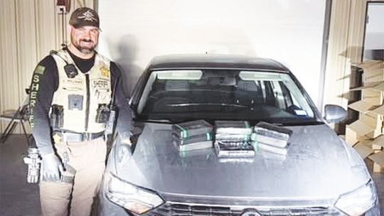 Ten bundles of cocaine seized by Fayette County Sheriff's Office