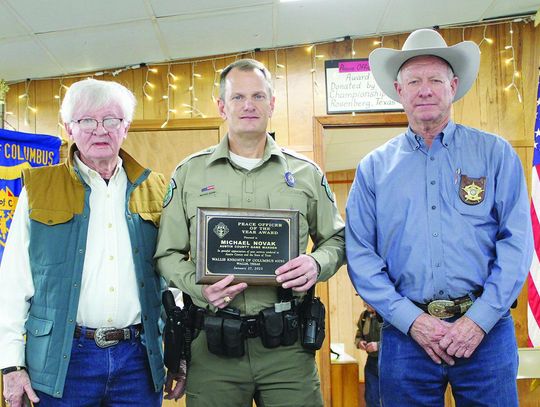 51st Annual Wallis KC Wild Game Supper names Peace Officer of the Year