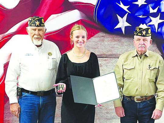 Alley Fitzgerald awarded scholarship by American Legion Post 383