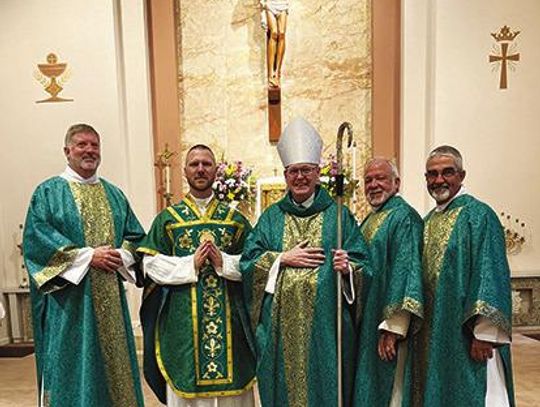 Bishop installs new priest of St. Anthony and St. Roch Catholic Church