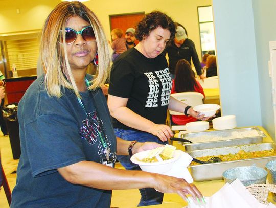 Cajun gumbo down home at Industry State Bank