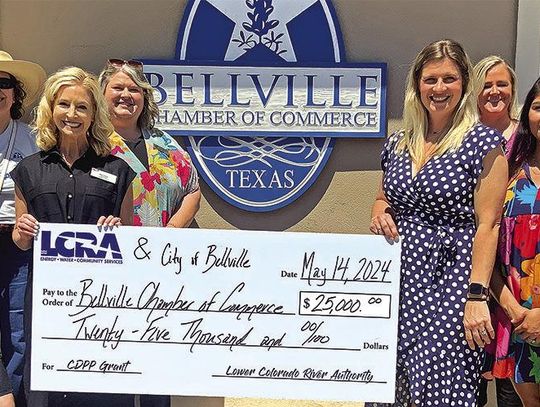 City of Bellville receives LCRA award for community billboard