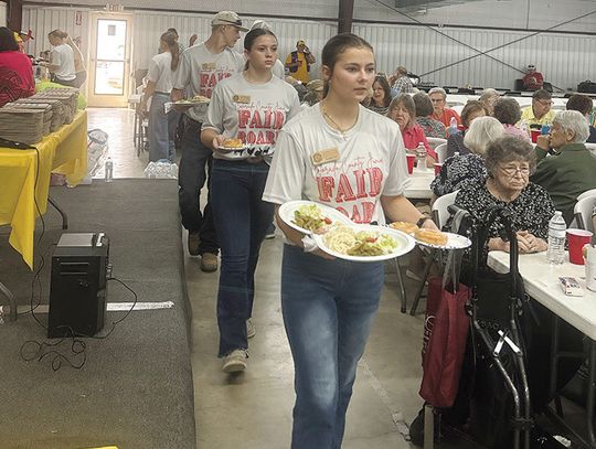 Colorado County Junior Fair Board serves up delicious food to seniors on Seniors Day