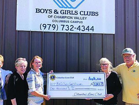 Columbus Lions donate to Boys and Girls Club