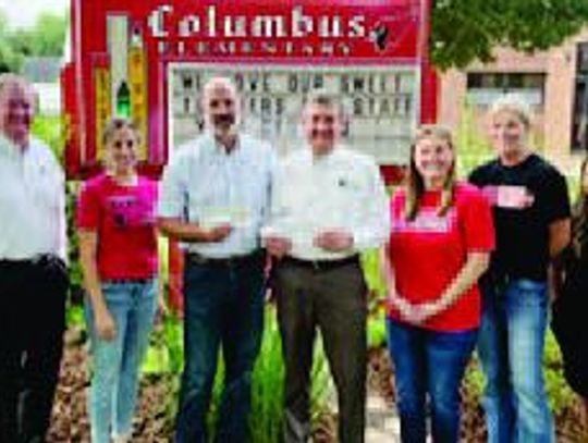 Columbus PTO receives donation from SBEC