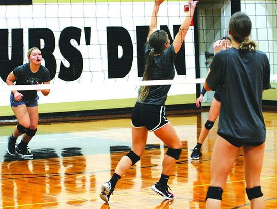 Cubettes senior utility player Mallory Krause sets a ball up high