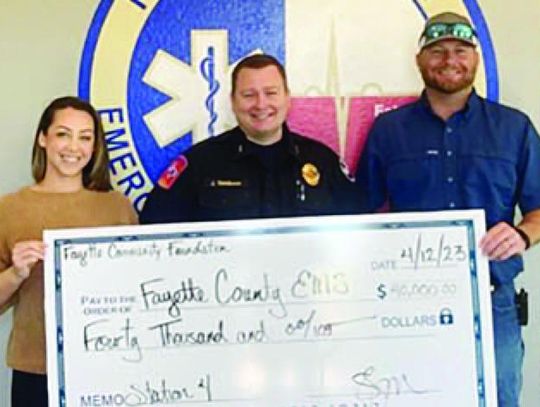 Fayette Community Foundation presents $40,000 grant to Fayette County EMS Station