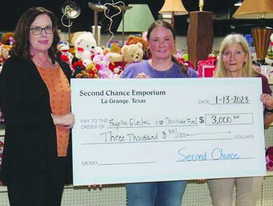 Fayette Electric Cooperative Charitable Fund receives Second Chance Grant