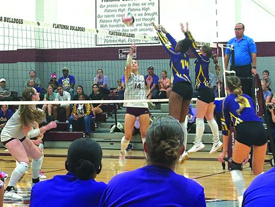 Flatonia Lady Bulldogs holds off Weimar Lady Wildcats in five set thriller