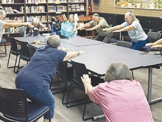 Flex, stretch and balance at Nesbitt Memorial Library