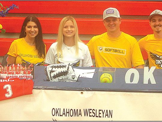 Gustus signs to play collegiate softball with Oklahoma Wesleyan University