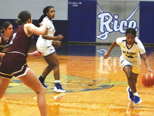 Hallettsville beats Rice in girl's basketball