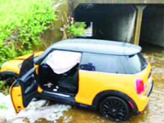 Heavy rains created hazardous conditions