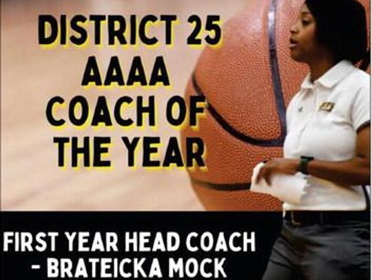 Lady Tigers Coach Brateick Mock wins 4A District 25 Coach of the Year