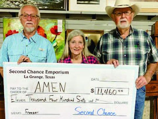 Second Chance donates to AMEN