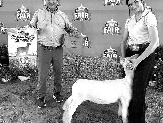 See Fayette County Fair Livestock Show results on Page ?