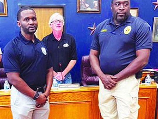 Sgts Hood and Whorton recognized by City of Bellville