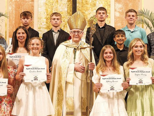 St. Rose of Lima eighth grade receives awards from Diocese