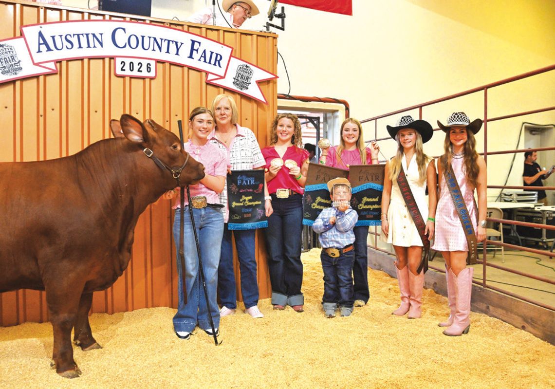 2026 Austin County Fair Youth Livestock Sale Grand and Reserve Champions