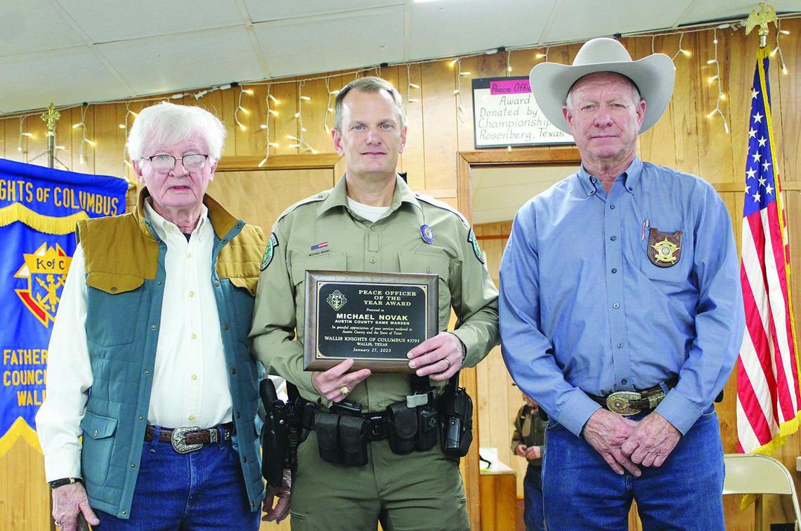 51st Annual Wallis KC Wild Game Supper names Peace Officer of the Year