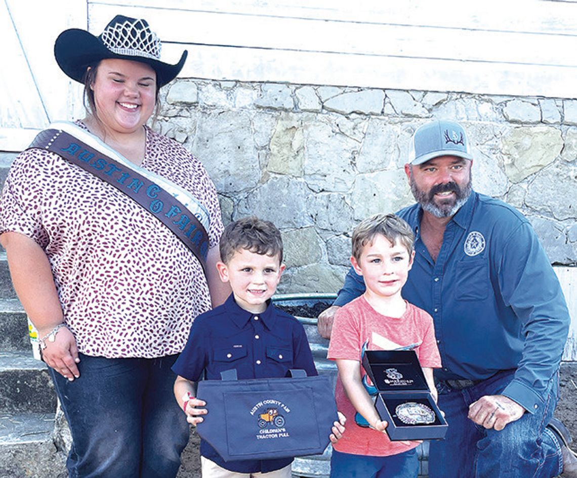 Austin County Fair Children's Tractor Pull winners