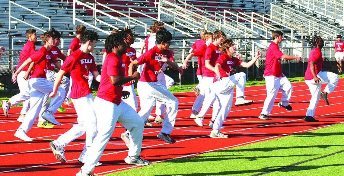 Bellville track and soccer heat up at practice