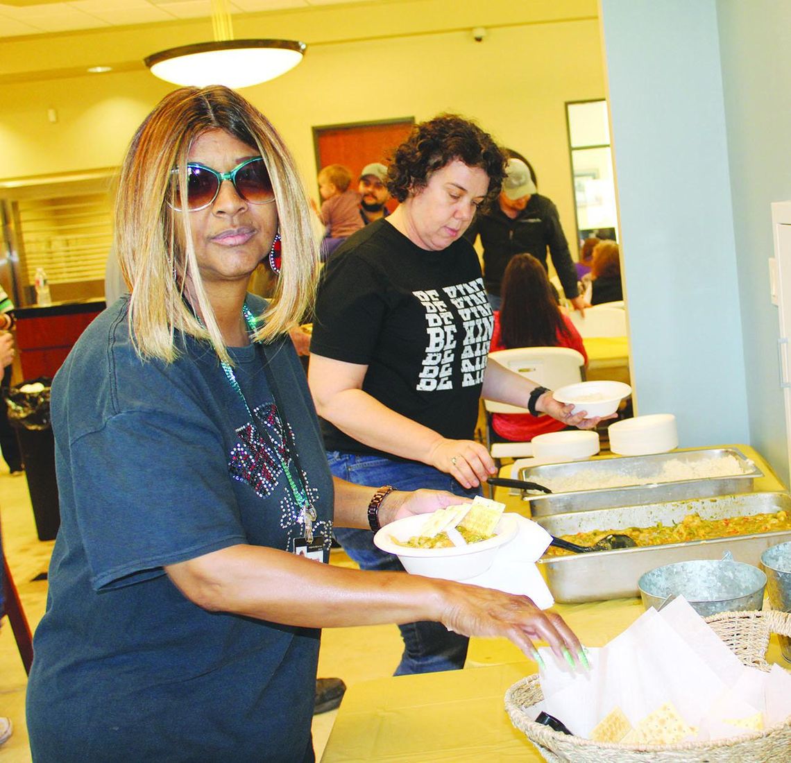 Cajun gumbo down home at Industry State Bank