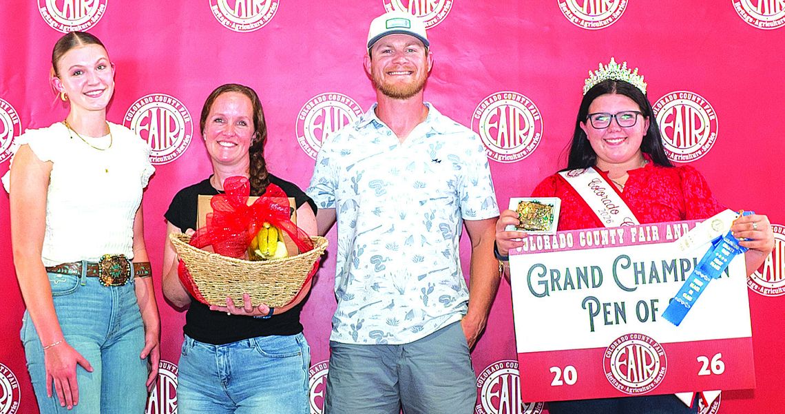 COLORADO COUNTY FAIR LIVESTOCK RESULTS
