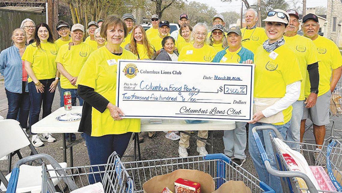 Columbus Food Pantry receives generous donation from Lions