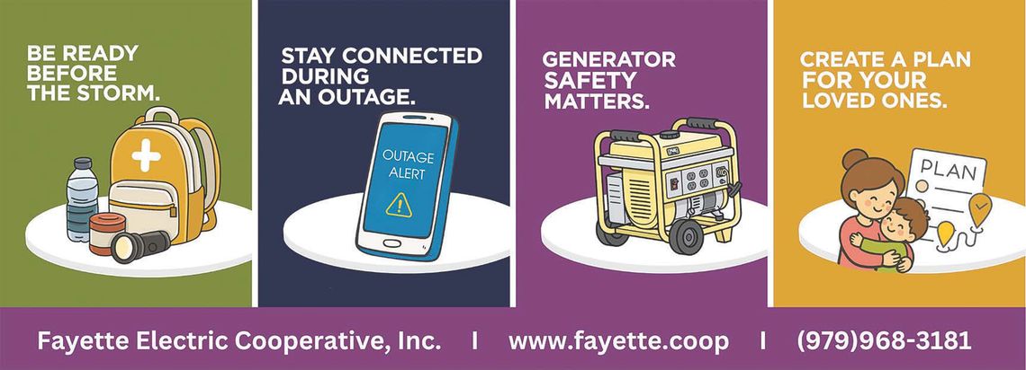 Fayette Electric Cooperative encourages the community to prepare during National Preparedness Month Fayette Electric Cooperative encourages the community to prepare during National Preparedness Month