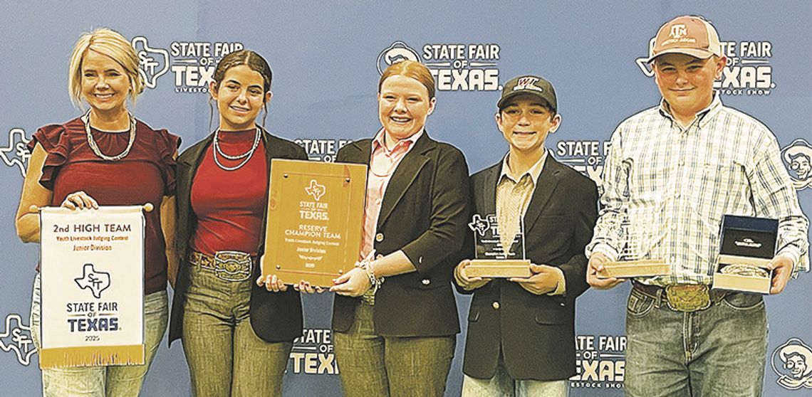FC 4-H Reserve Champion Junior Team in State Fair Livestock Judging Contest