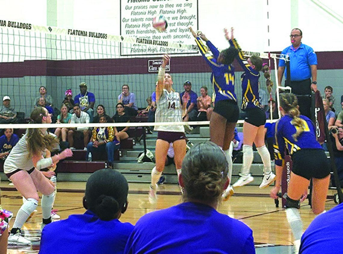Flatonia Lady Bulldogs holds off Weimar Lady Wildcats in five set thriller