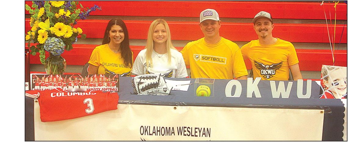 Gustus signs to play collegiate softball with Oklahoma Wesleyan University