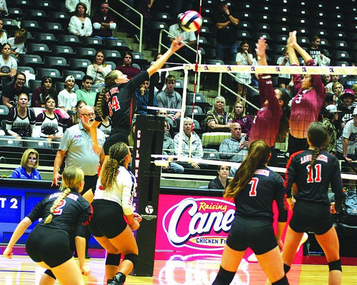 Lady Horns ousted in state tourney by Iola in four sets