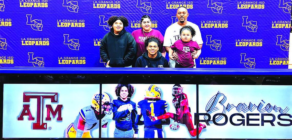 Leopards football player Bravion Rogers signs with Texas A&M