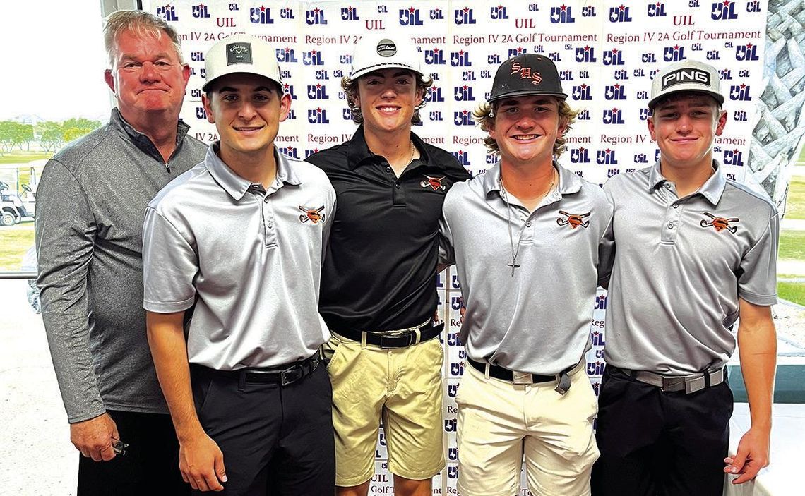 Schulenburg Shorthorn golf team with Coach Richard Hoogendoorn