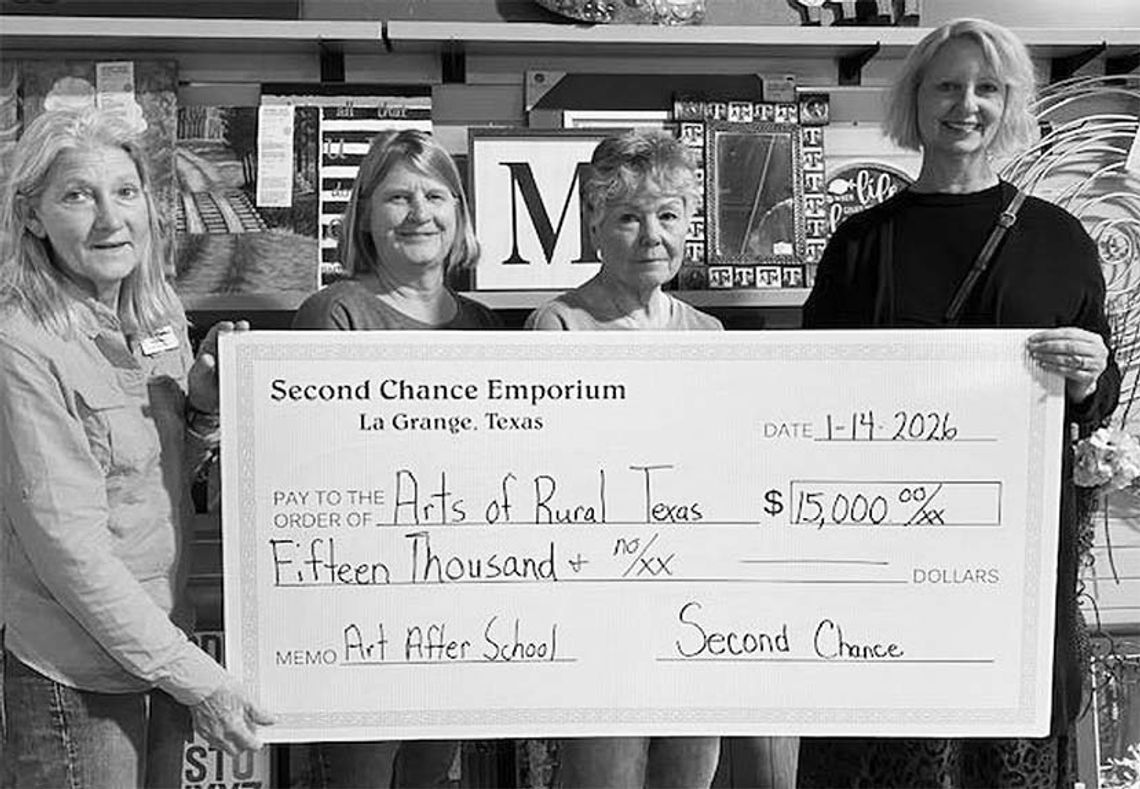 Second Chance donates to Arts of Rural Texas