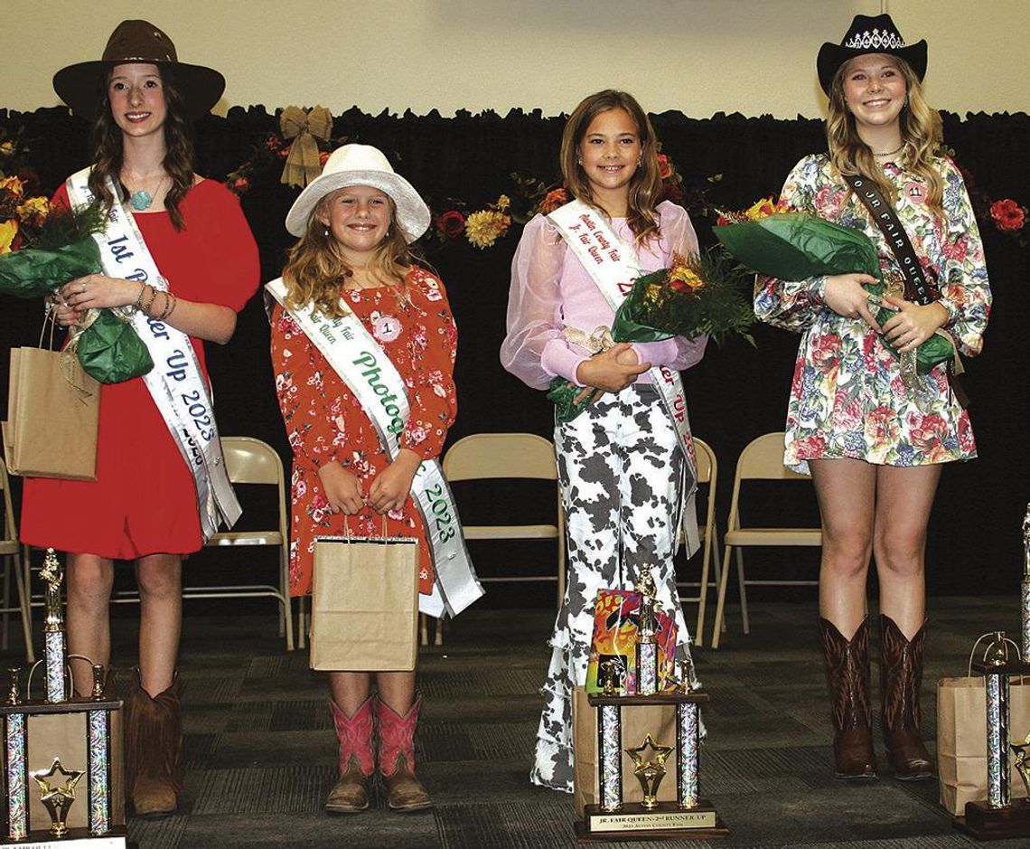 Winners of the Austin County Fair Junior Fair Queen pageant held Oct